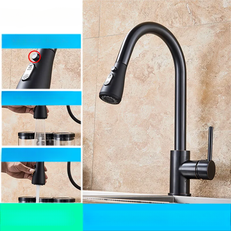 Fleksibel Køkkenarmatur med Elegant Nickel Finish