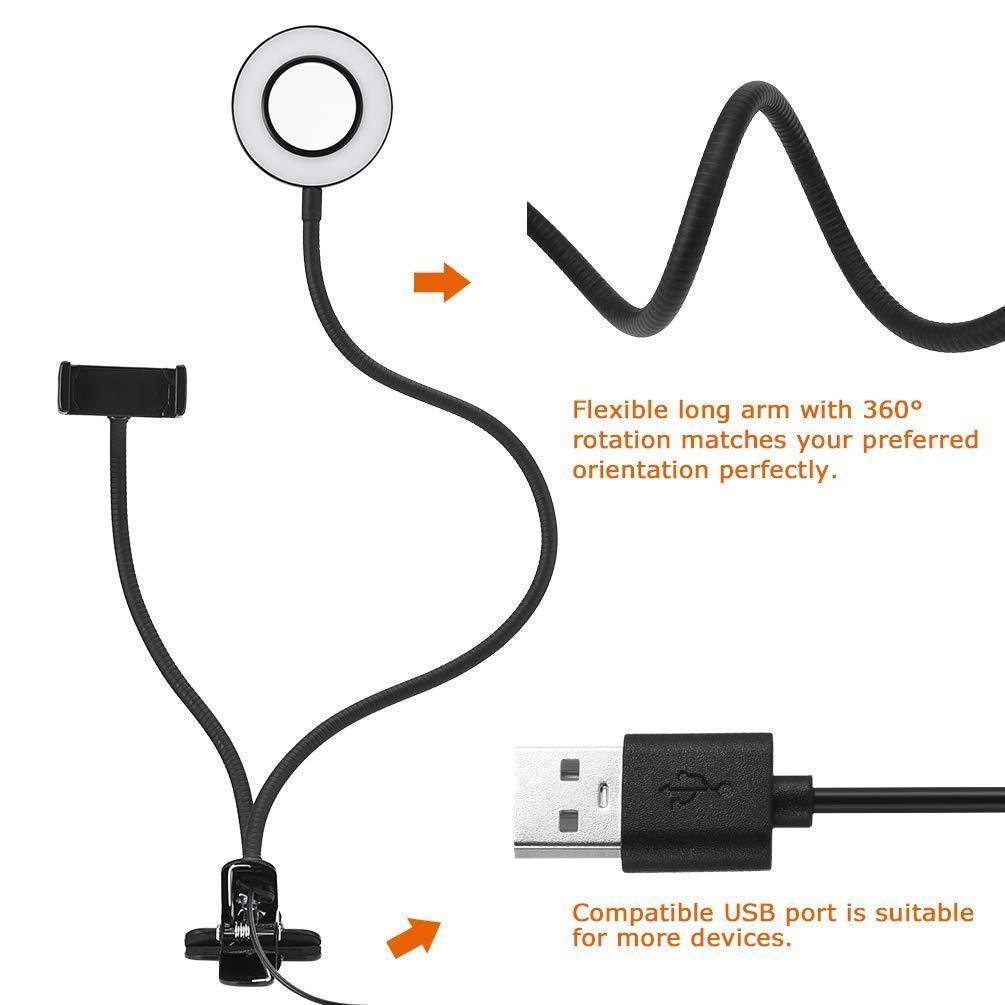 Flexibel Telefonringlampa med Justerbar Storlek