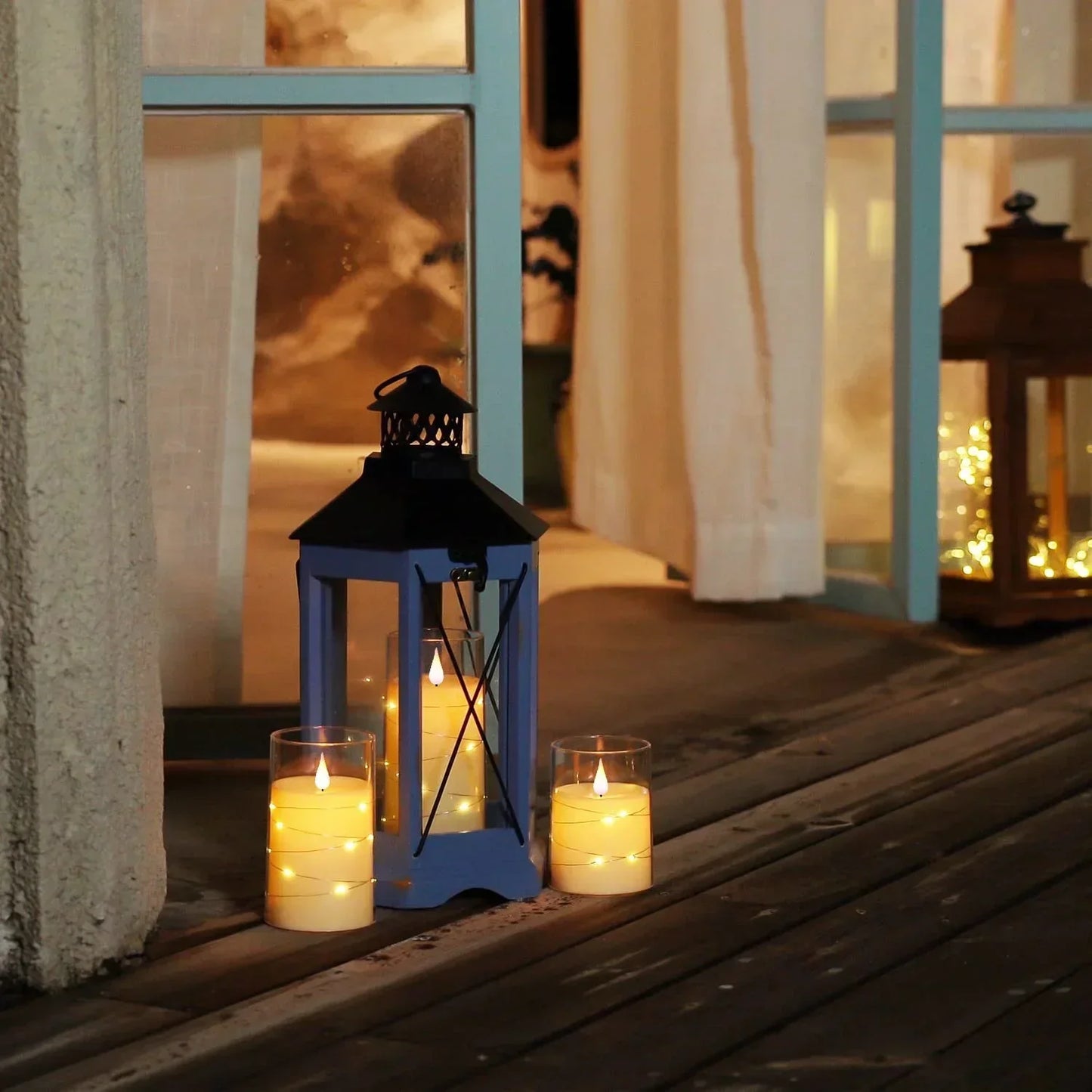 Flamlösa LED-ljus med realistisk flammeffekt