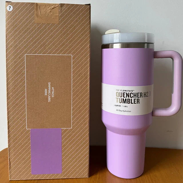 Isoleret Drikkebeholder med Tæt Låg og Sugerør – ChillTumbler
