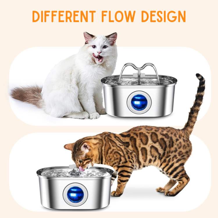 Kattens Vattenfontän | Tyst Drift, Rostfritt Stål & Hygienisk Design för Hälsosam Hydrering