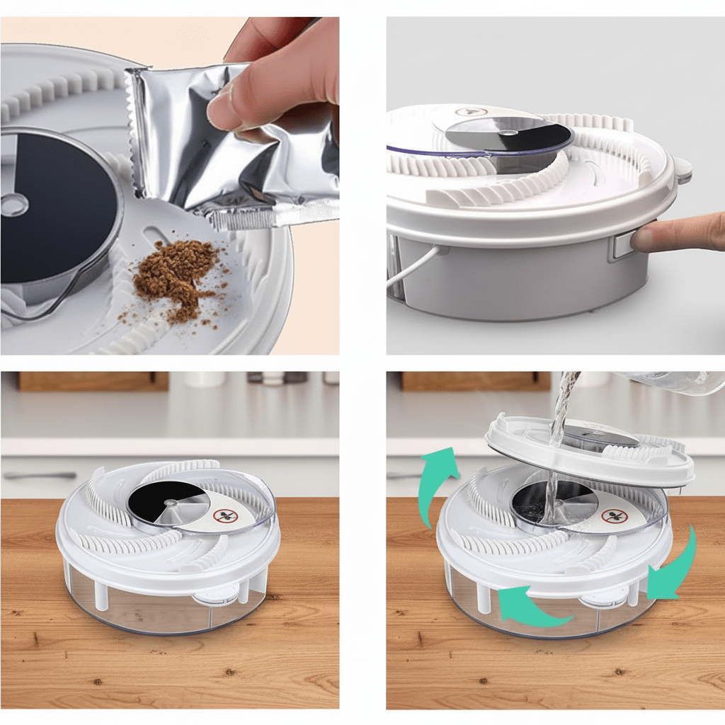 Tyst Flugfångare: Effektiv Insektsfälla för Inomhus & Utomhus