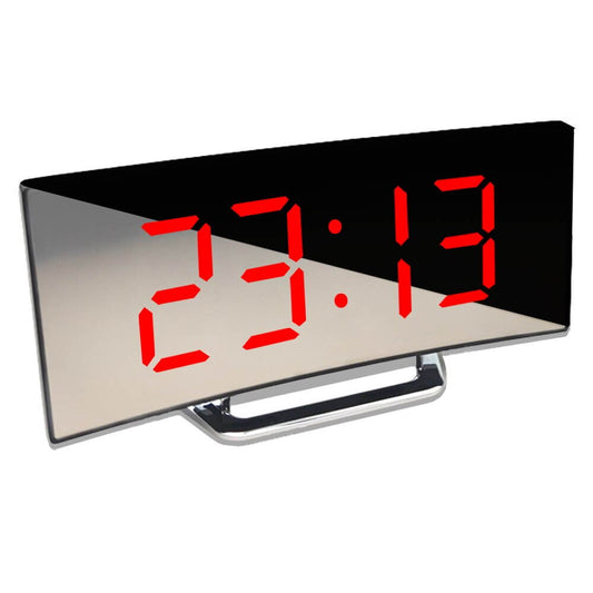 Modernt digitalur med alarm och vågig LED-display