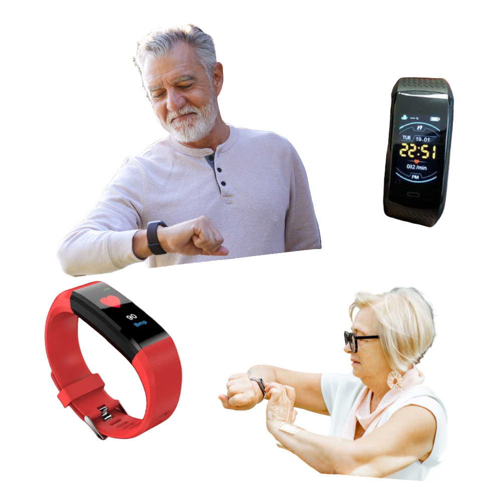 Senior Smartwatch med Hjerterytmeovervågning og Vandbeskyttelse