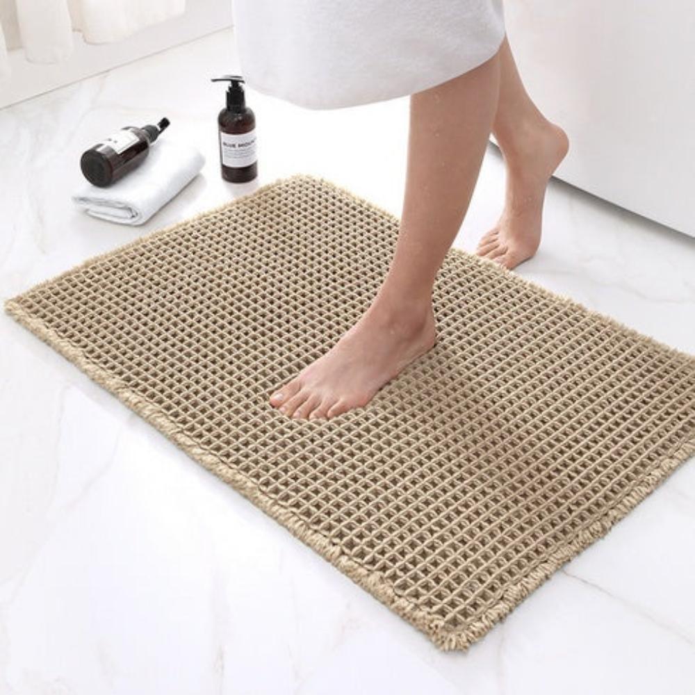 Mjuk våffelbadmatta - Absorberande & elegant design