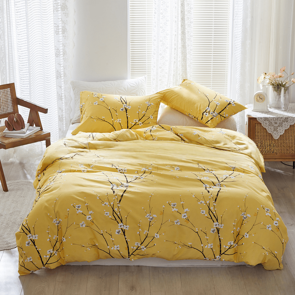 Elegant sängklädesset med blomdesign för lugn och stil