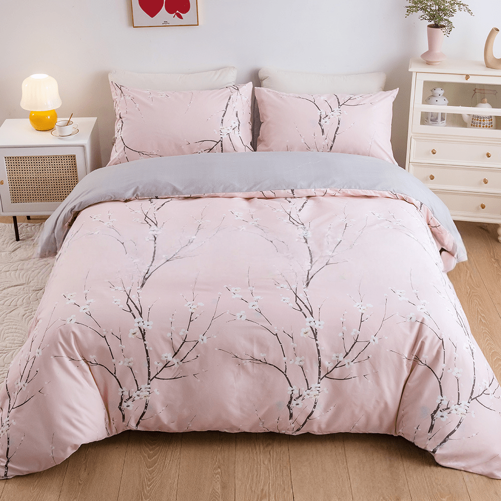 Elegant sängklädesset med blomdesign för lugn och stil