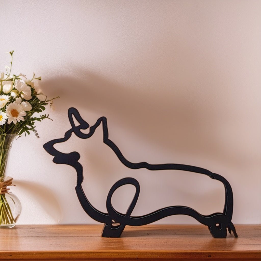 Elegant hundstaty i järn – Unik dekoration till ditt hem