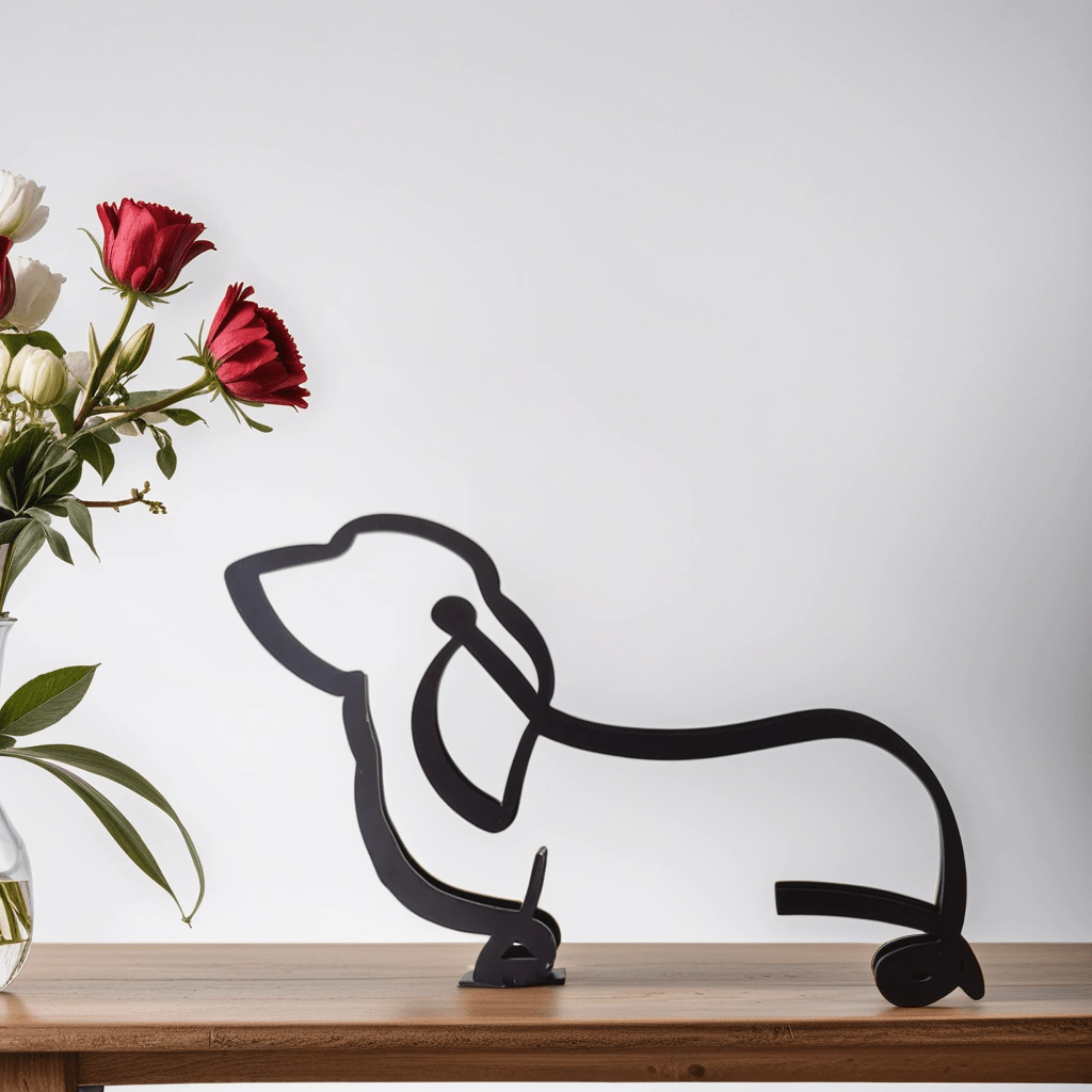 Elegant hundstaty i järn – Unik dekoration till ditt hem