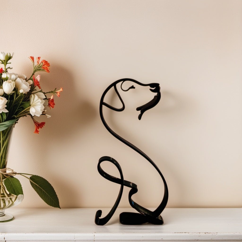 Elegant hundstaty i järn – Unik dekoration till ditt hem