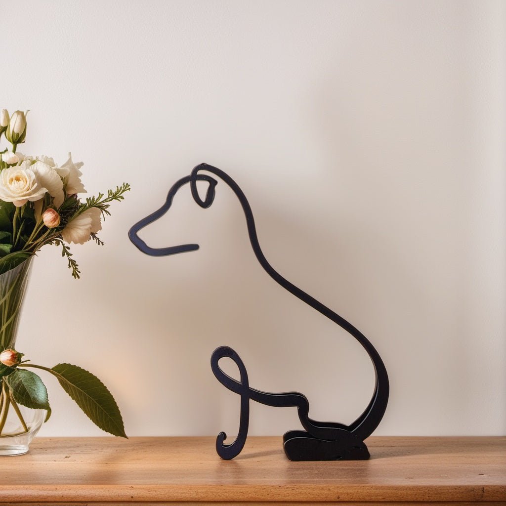 Elegant hundstaty i järn – Unik dekoration till ditt hem
