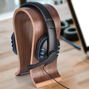 Elegant Hovedtelefonstativ i Egetræ - Beskyt Dine Hovedtelefoner