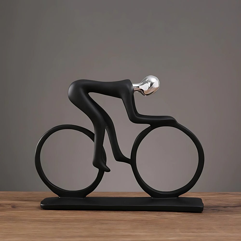 Elegant Cykelryttarskulptur i Harts – Lägg till Stil och Passion