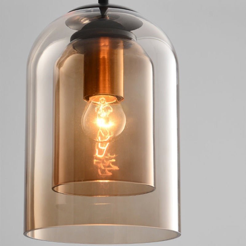 Modern taklampa med dubbelt glas för vardagsrum och matsal