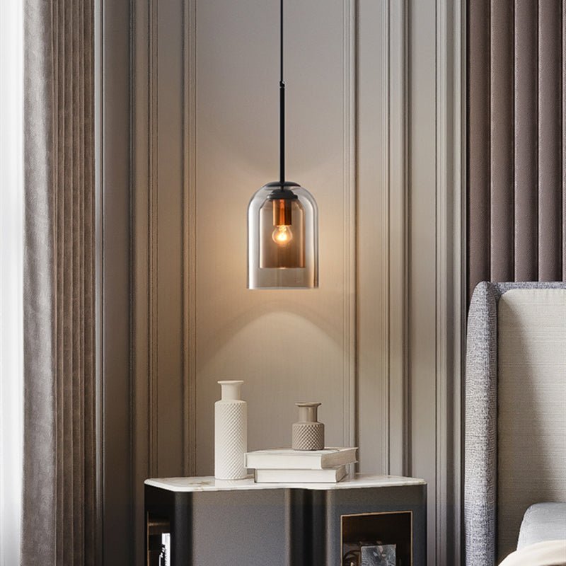 Modern taklampa med dubbelt glas för vardagsrum och matsal