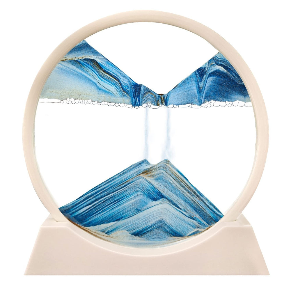 Lugnande 3D Sandkonst - Elegant Glasdekoration för Ditt Rum