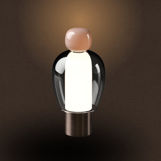 Trådløs Glaslampe med Dæmpbart Lys og Elegant Design