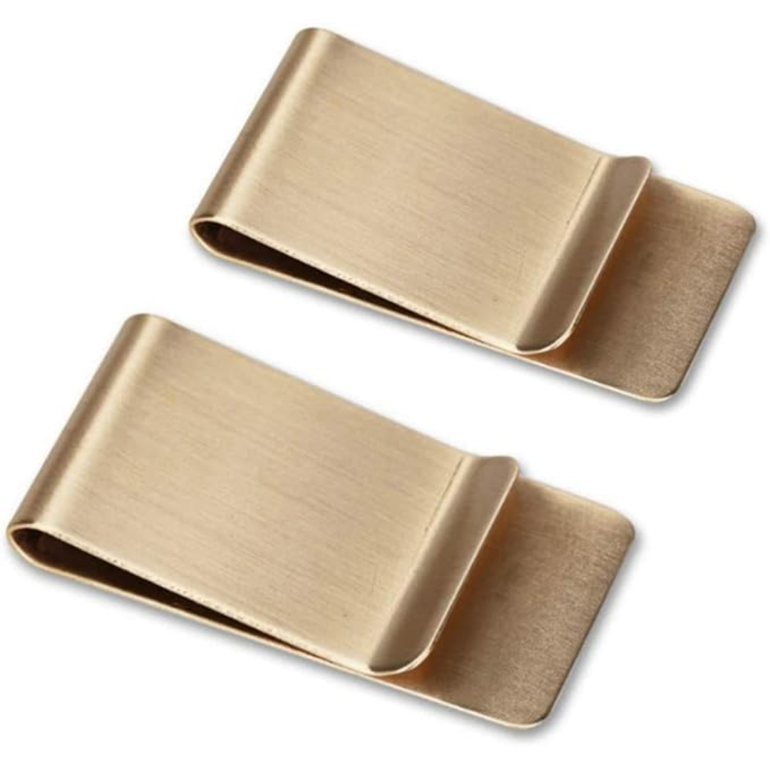 Smal Kreditkortshållare i Stål med Pengaklämma - 2-pack
