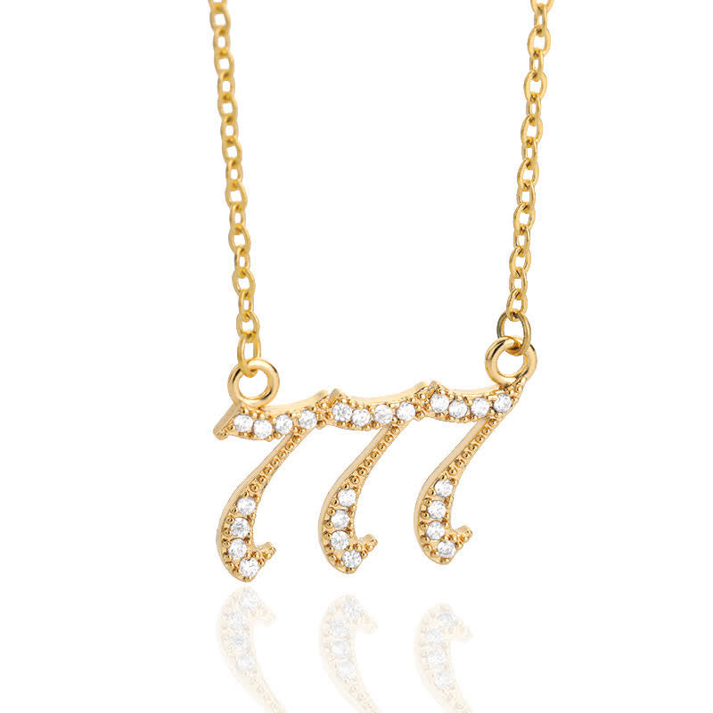 Halsband med änglanummer i zirkon