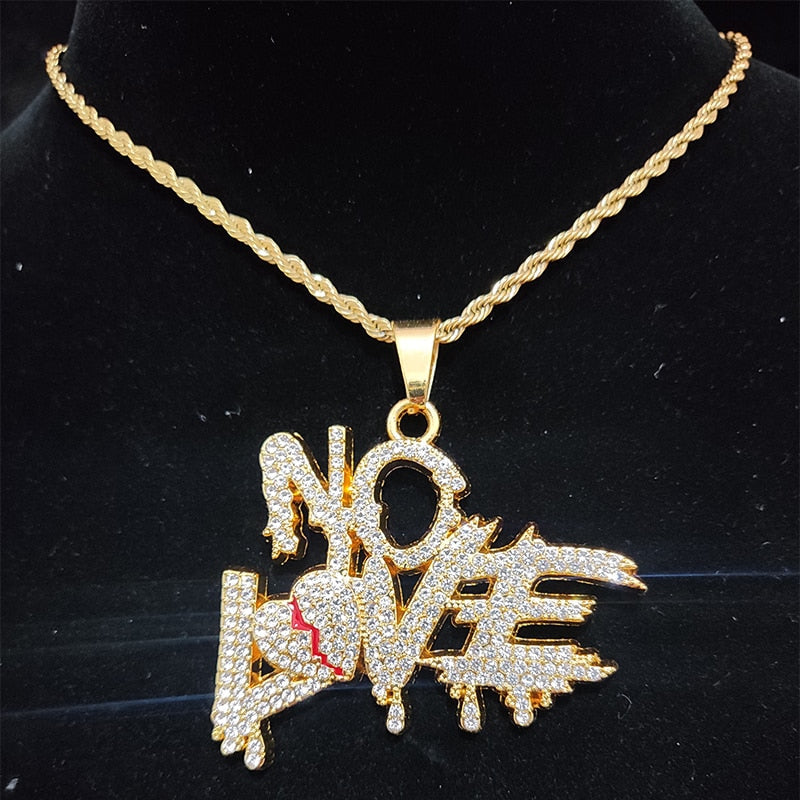 Oöverträffat Hip-Hop Halsband med Strassdetaljer