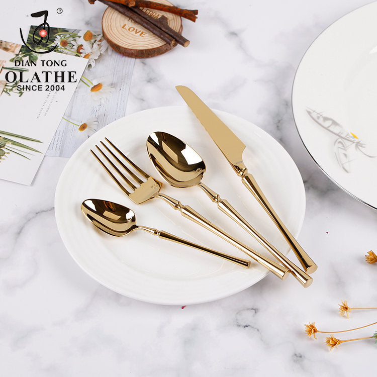 Elegant Sæt af 24 Stk. Rustfrit Stål Bestik – GlanzSet