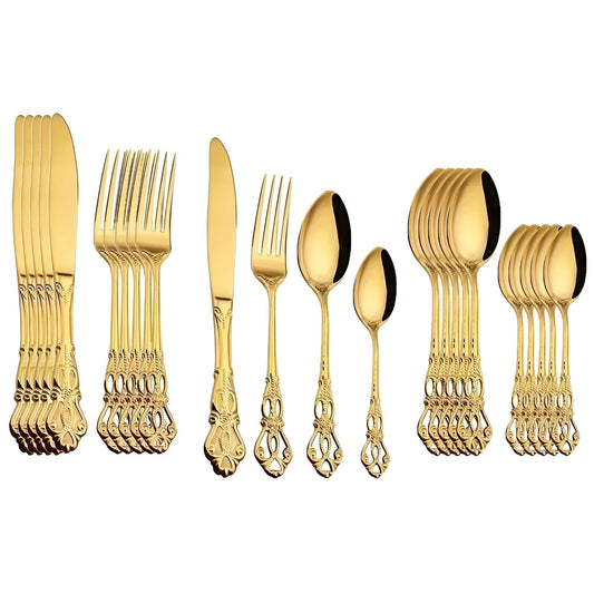 Elegant Bestickset för 24 Personer – LuxCutlery
