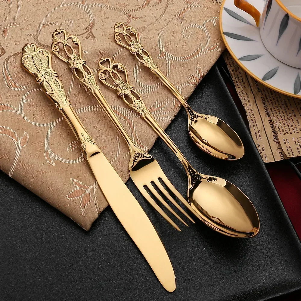 Elegant Bestik Sæt til 24 Personer – LuxCutlery