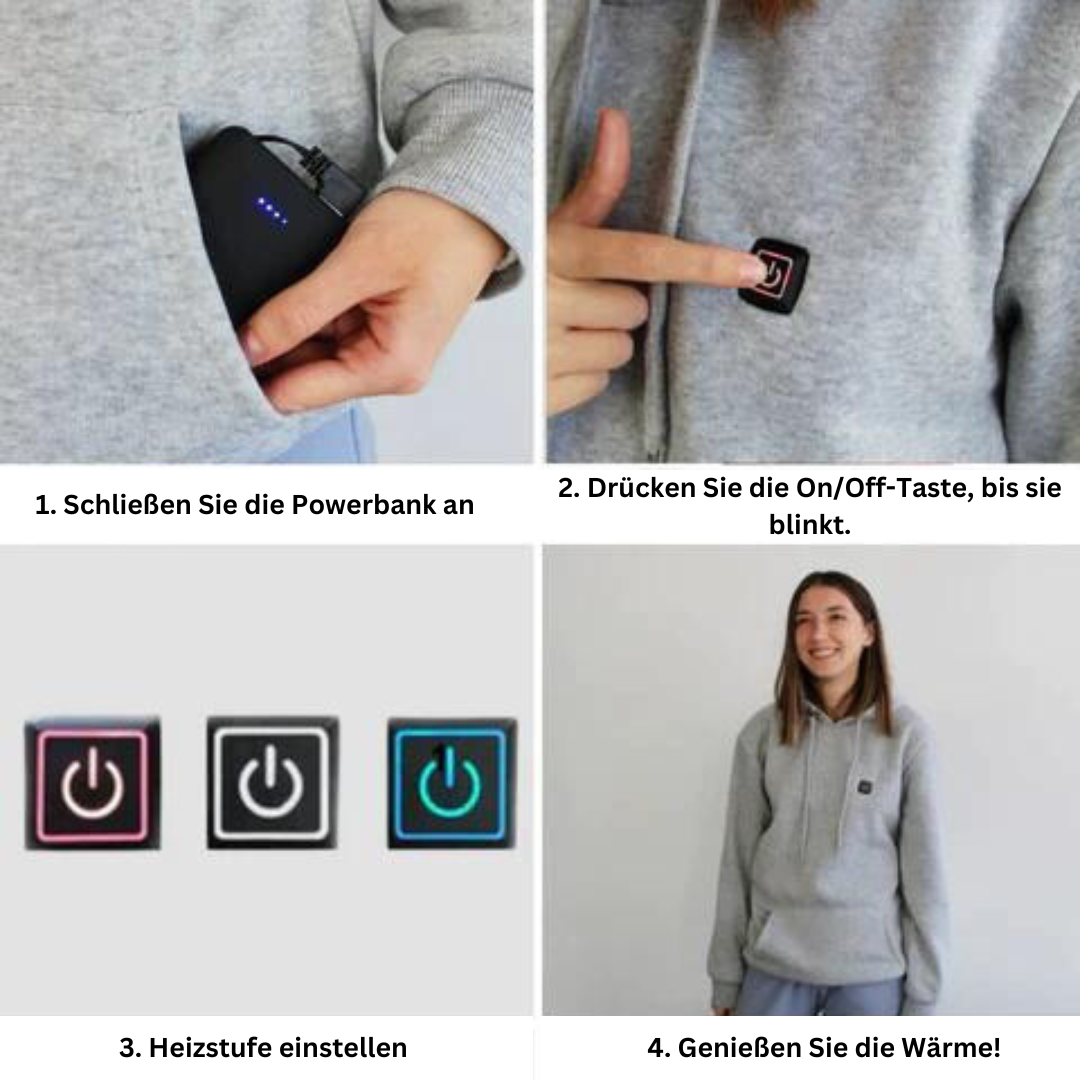 Unisex vinter termisk hættetrøje