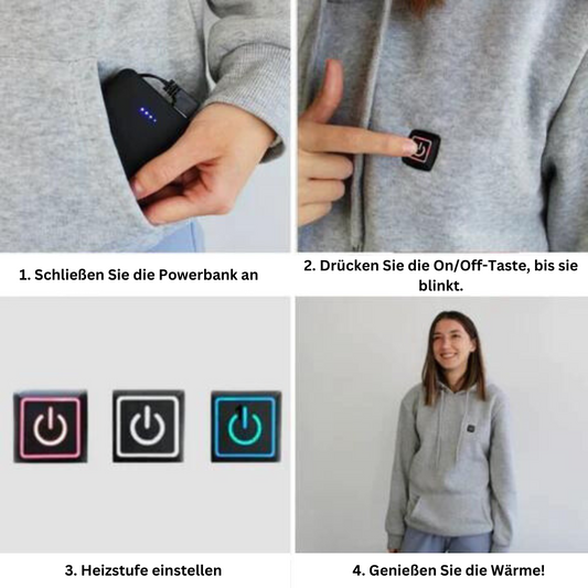 Unisex vinter termisk hættetrøje
