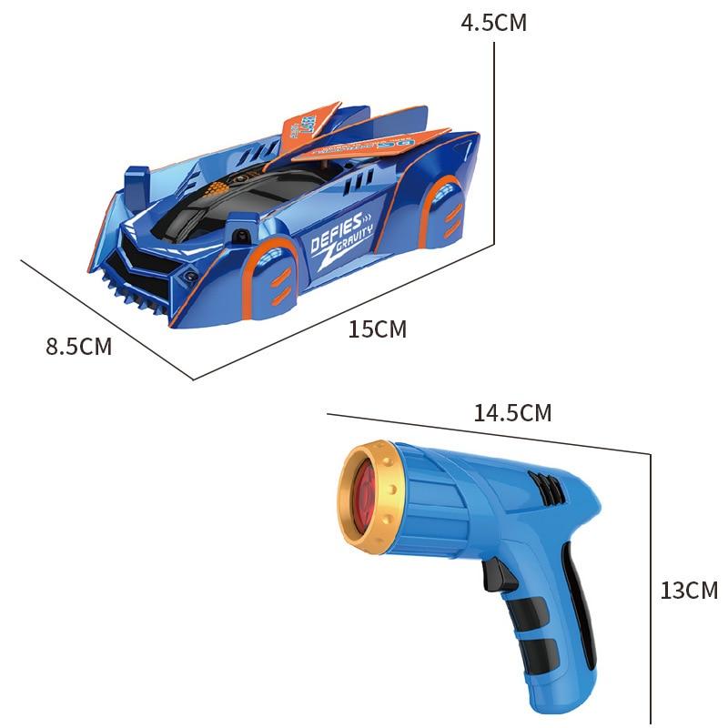Vægklatrende Fjernstyret Bil med Laser & LED-lys