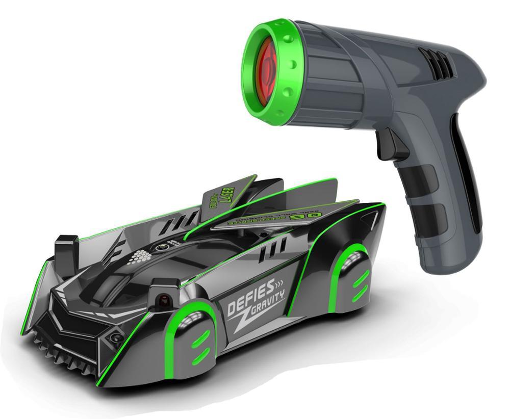 Vægklatrende Fjernstyret Bil med Laser & LED-lys