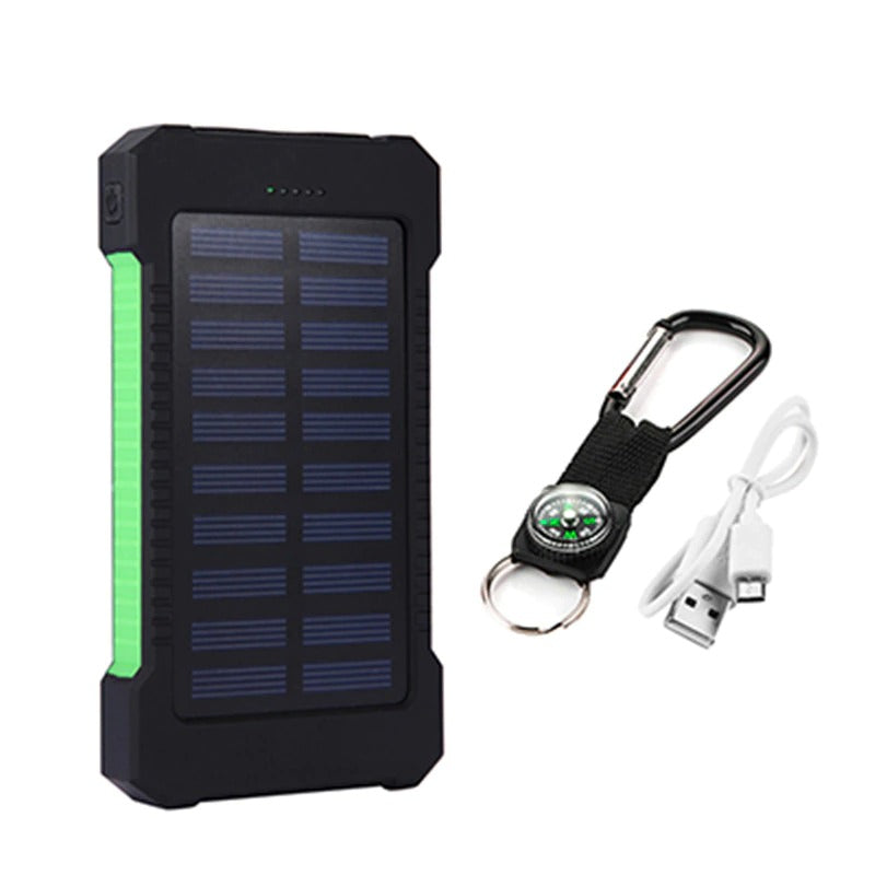Bærbar Solenergi Powerbank med Trådløs Opladning