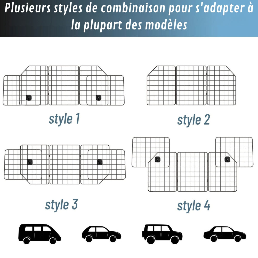 Sikkerhedsbarriere til Hunde i Bilen