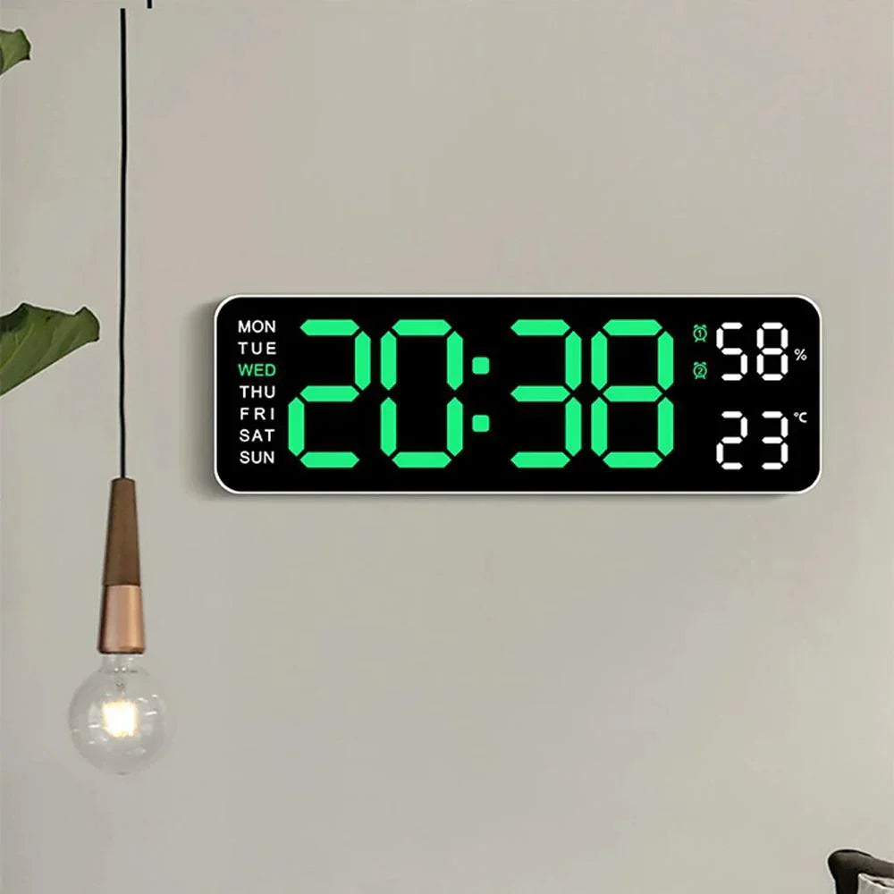 Stor Digital Klocka | Multifunktionell Skärm | USB Strömförsörjning