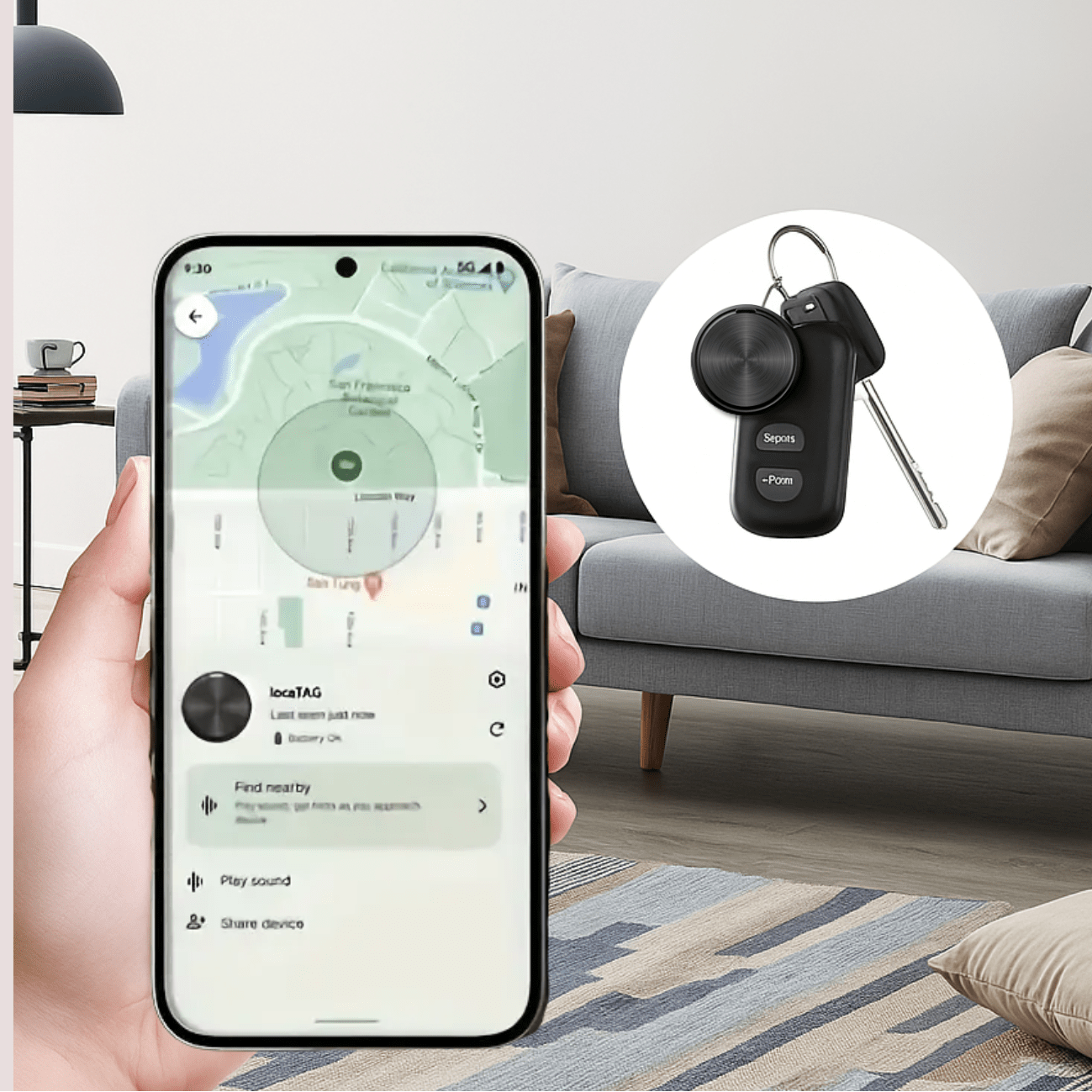 Smart Bluetooth GPS Tracker - Find mistede nøgler & tasker nemt