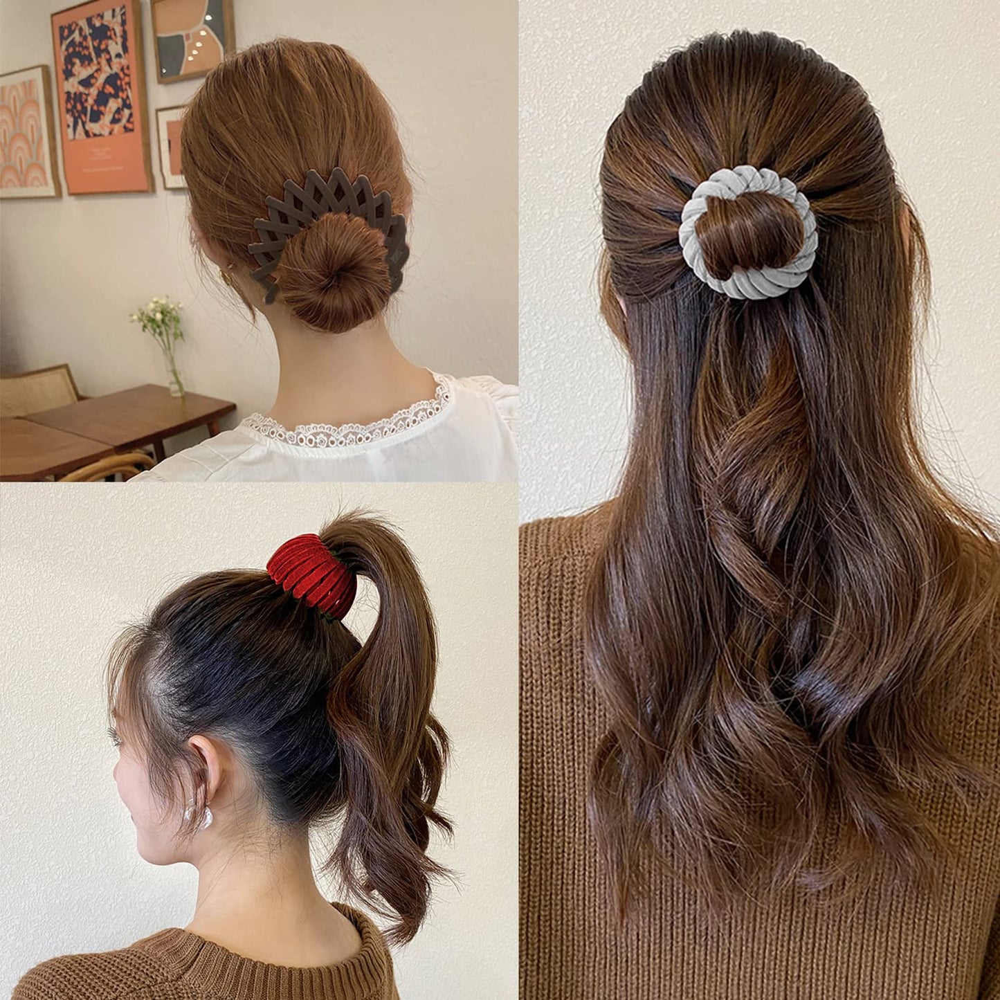 Elegante sæt af 3 hårnåle med fuglerede design