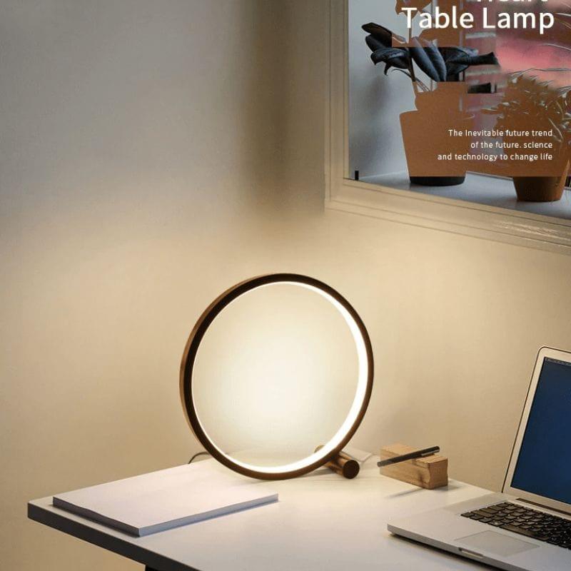 Elegant Halo Bordlampe med Blødt Stemningslys