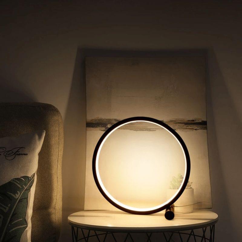 Elegant Halo Bordlampe med Blødt Stemningslys