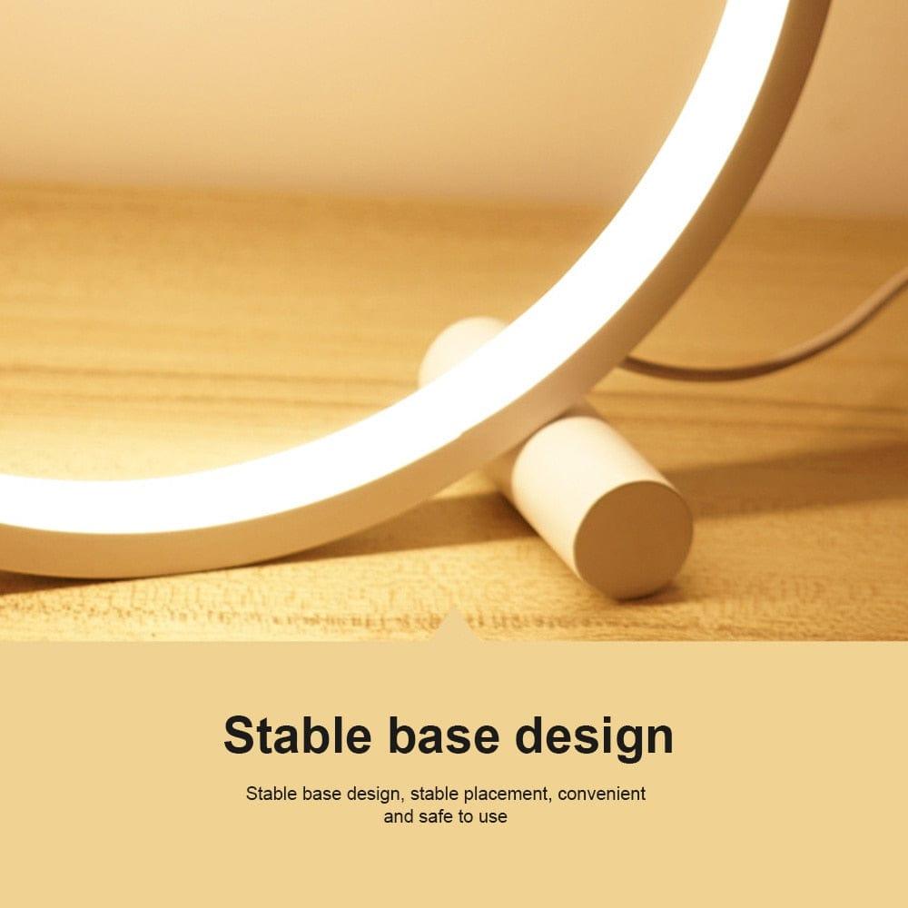 Elegant Halo Bordlampe med Blødt Stemningslys