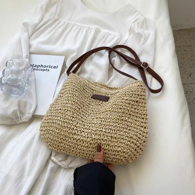 Elegante Strandtaske med Boho-Chic Design