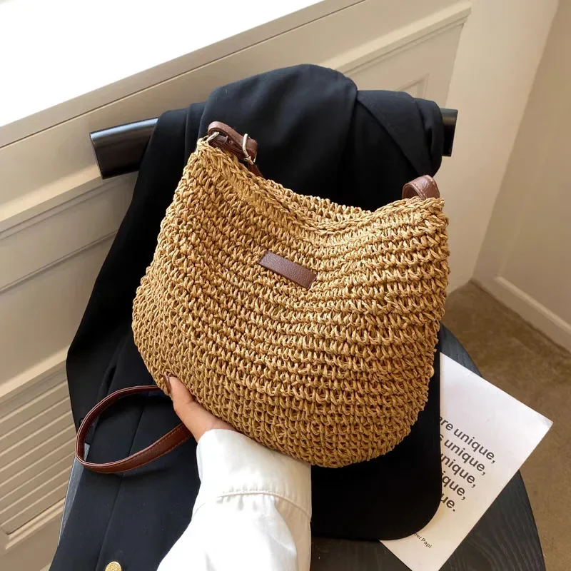 Elegante Strandtaske med Boho-Chic Design