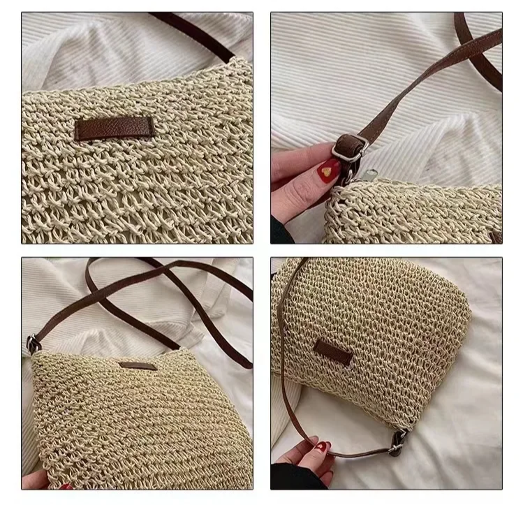 Elegante Strandtaske med Boho-Chic Design