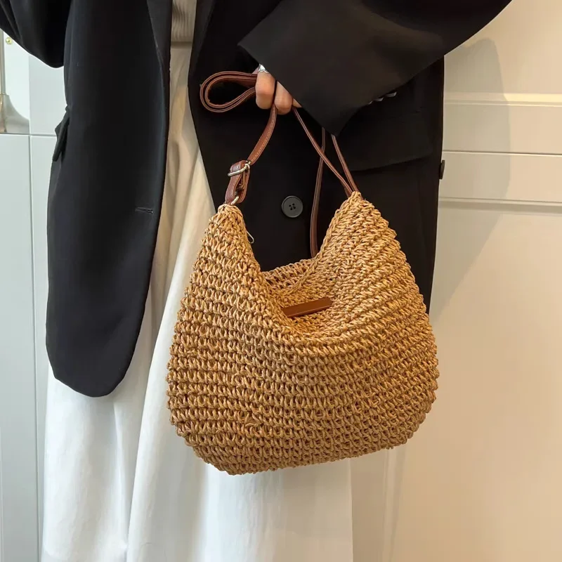 Elegante Strandtaske med Boho-Chic Design