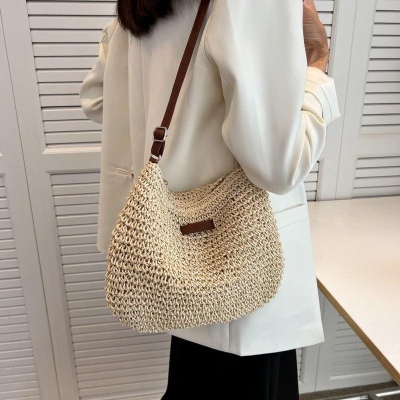 Elegante Strandtaske med Boho-Chic Design