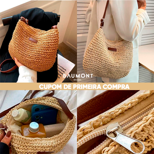 Elegante Strandtaske med Boho-Chic Design