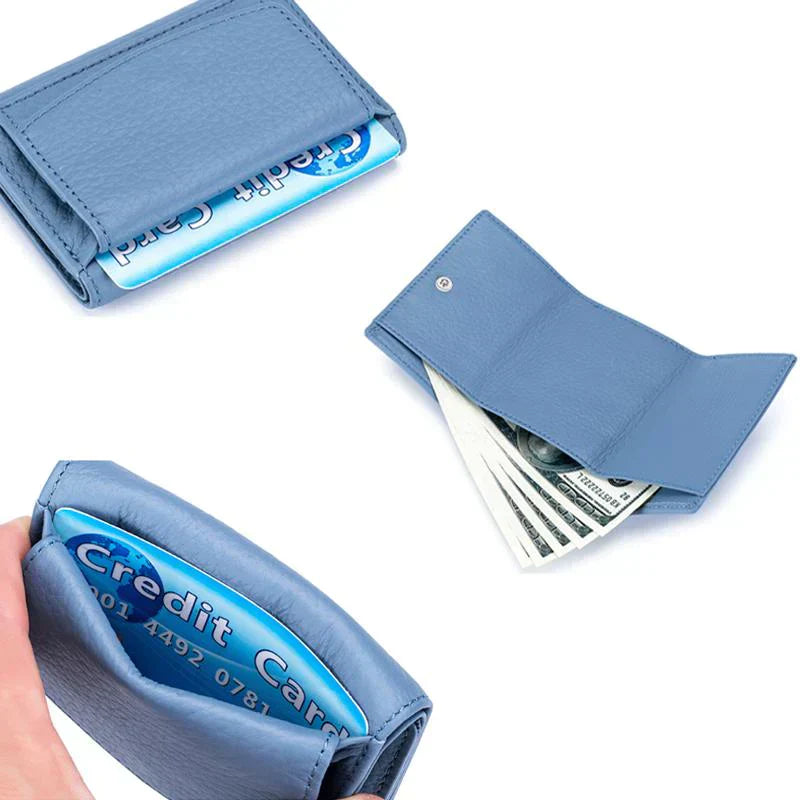 Elegant RFID Pung i Håndlavet Læder