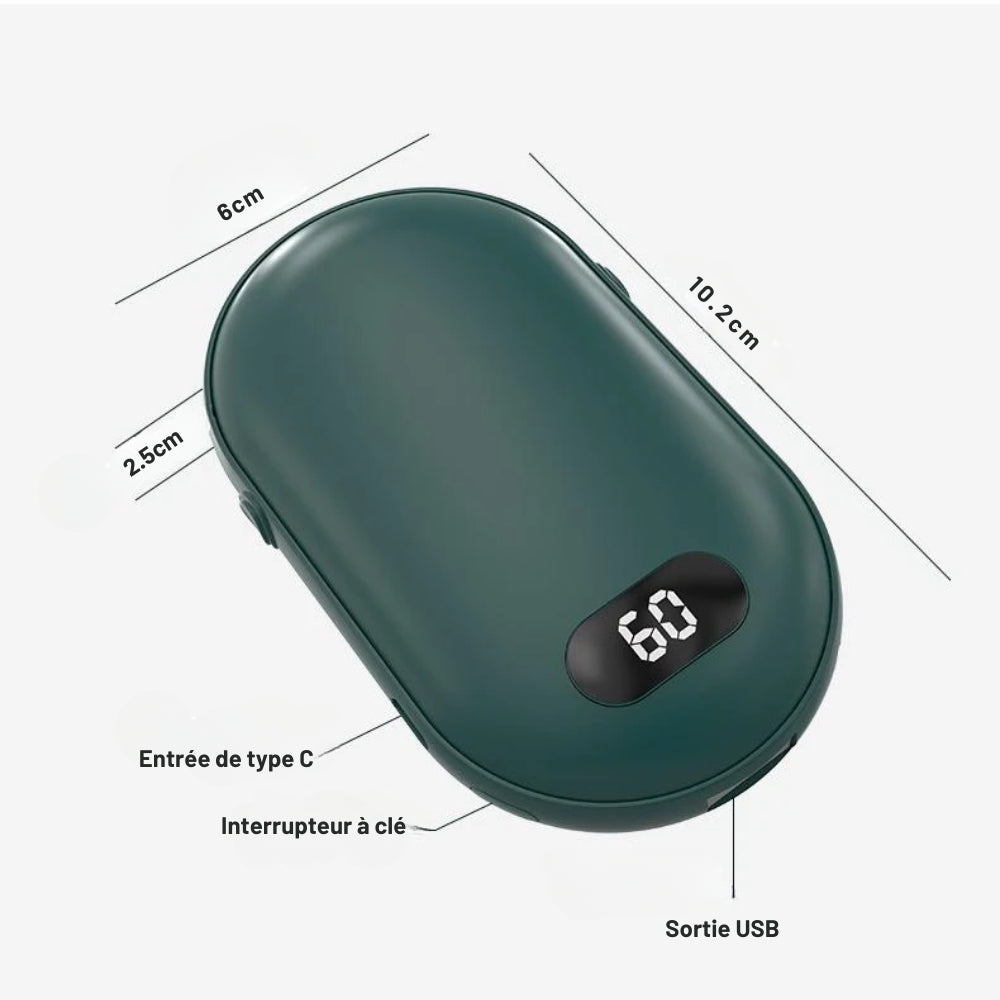 Bærbar Håndvarmer & Powerbank til Vinterkomfort