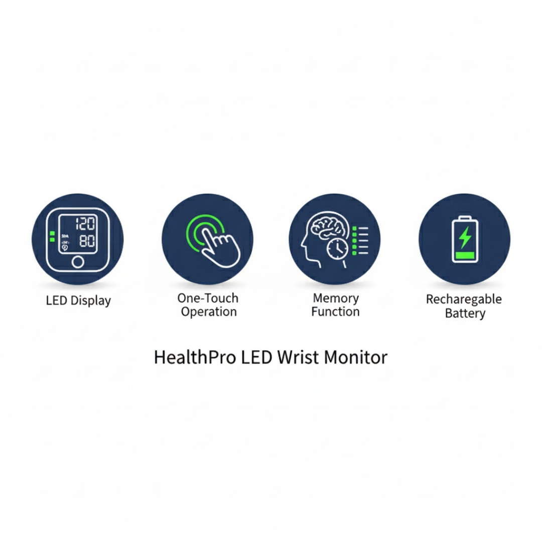 LED handledsblodtrycksmätare