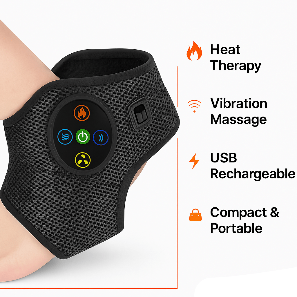 Effektiv ankelmassager med varme og vibration