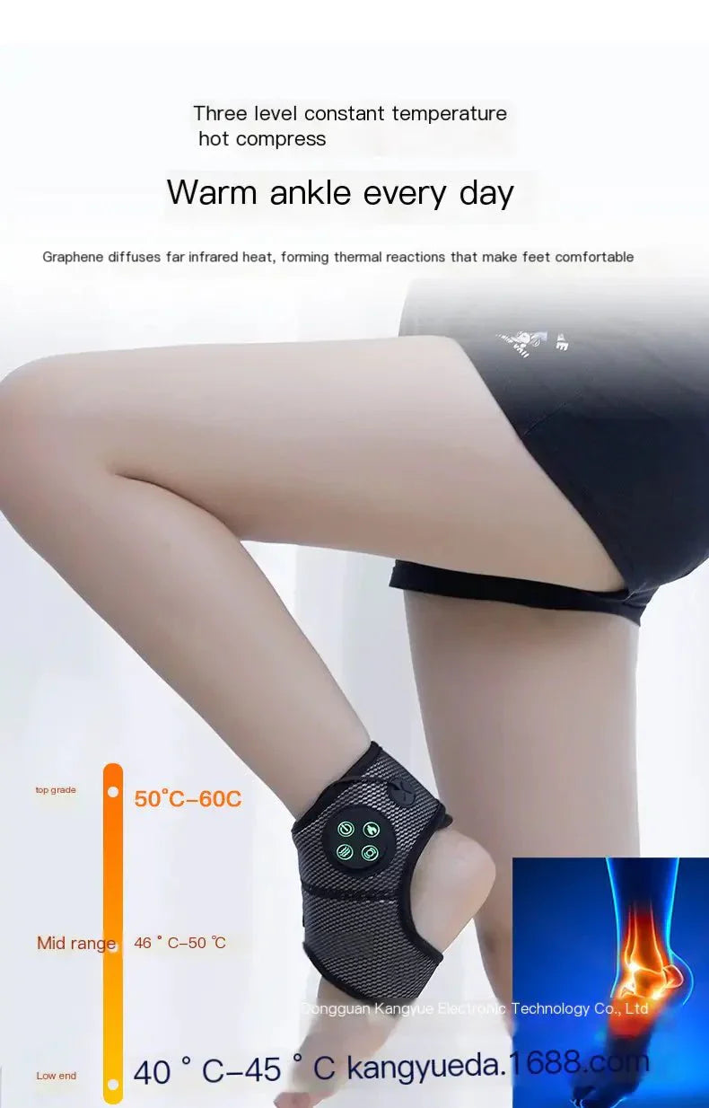 Effektiv ankelmassager med varme og vibration